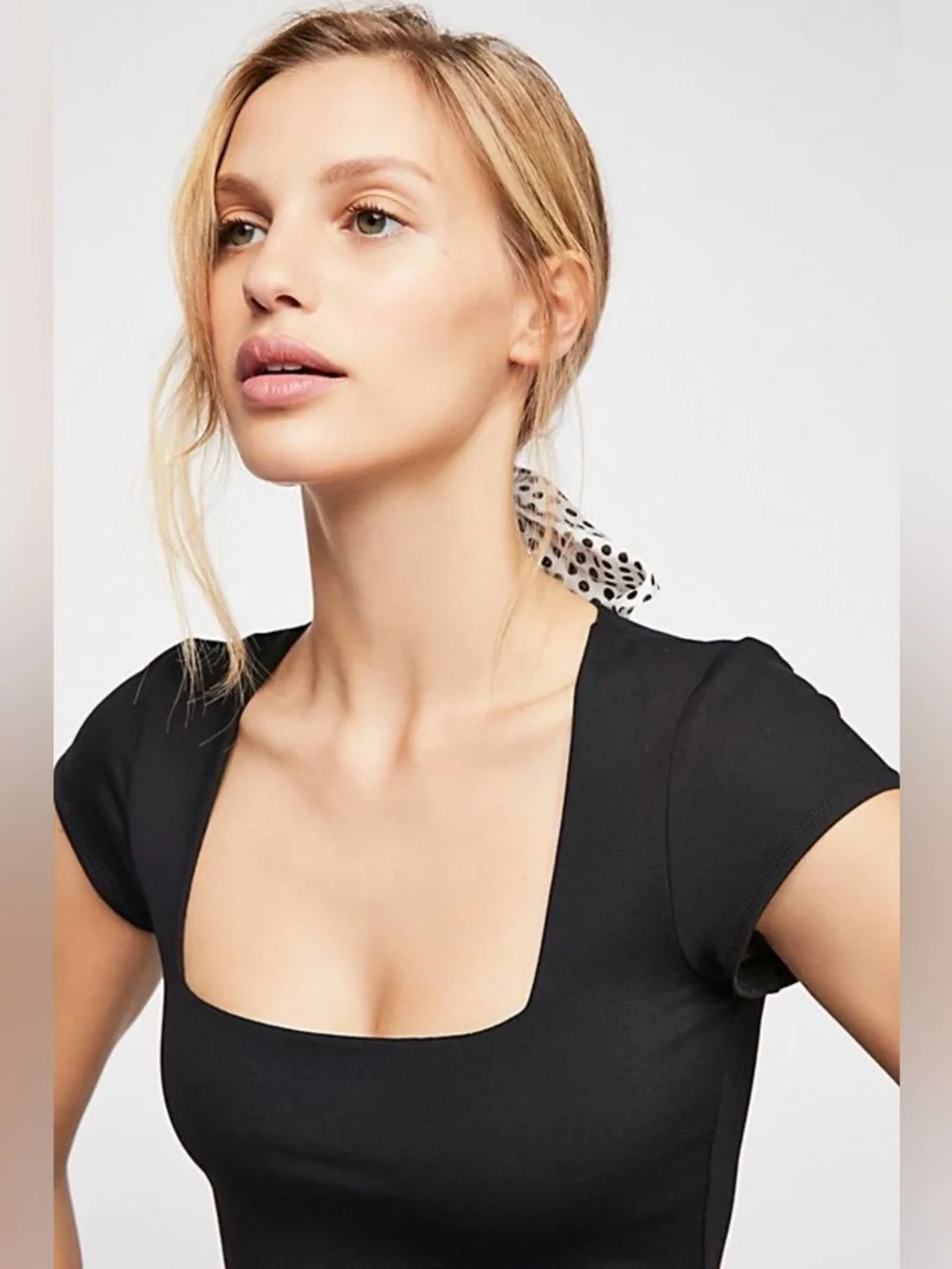 Free People Brand New (NWT) Intimately Fair & Square Neck Bodysuit - Black